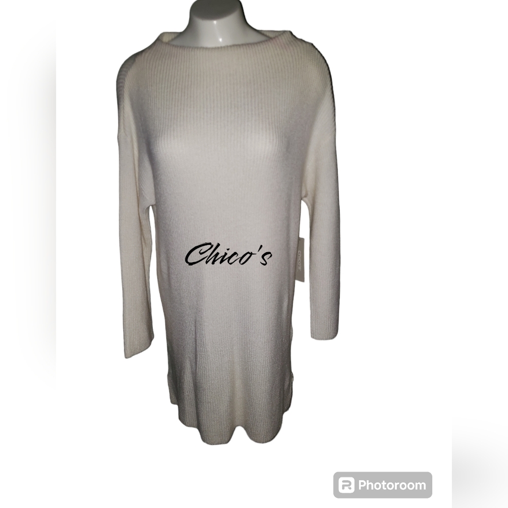NWT Chico's white tunic sweater